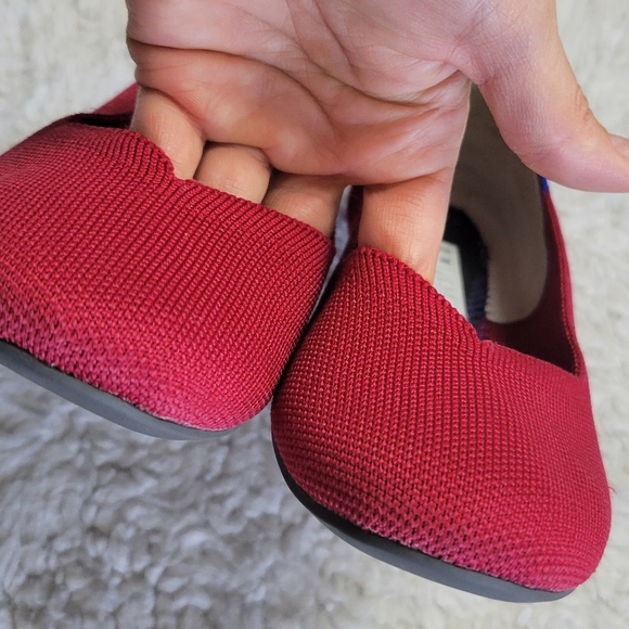 Rothy's Red Ballet Flats with Minimalist Design - Picture 4 of 8
